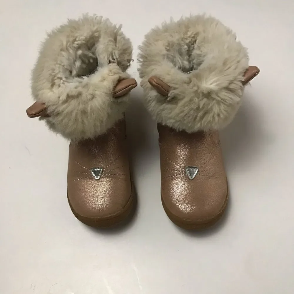 Cat and Jack kitty fur boots
